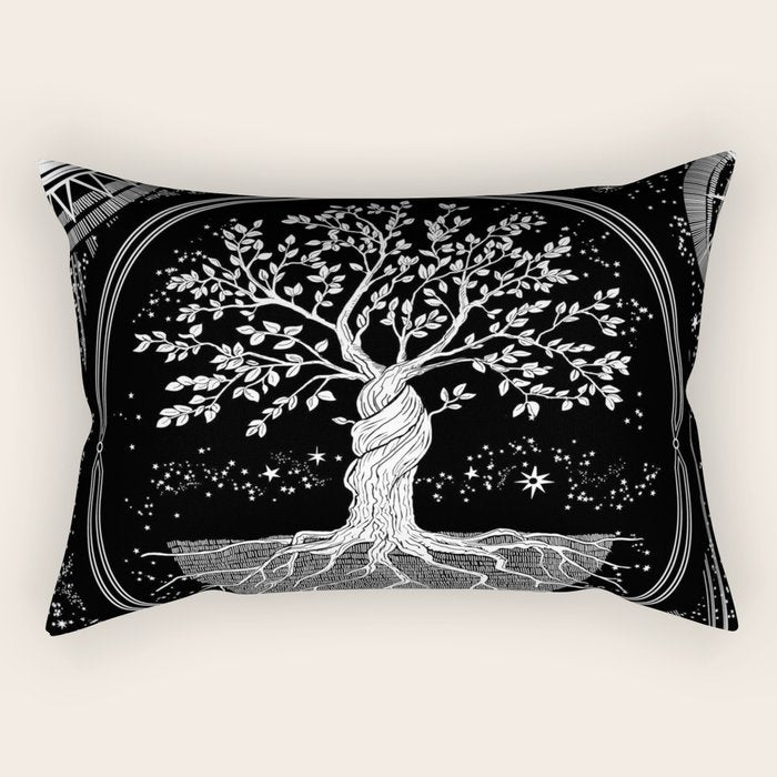Celestial Tree of Life Rectangular Pillow Gallery Image 2