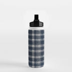Cozy Blue Plaid  Water Bottle Gallery Image 2