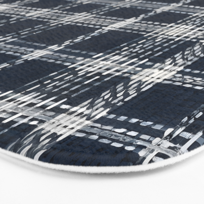 Cozy Blue Plaid  Bath Mat Gallery Image 3