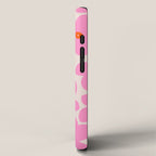 Abstract Retro Flower Pink Orange And Neutral Print Preppy Modern Floral iPhone Case Gallery Image 2