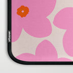 Abstract Retro Flower Pink Orange And Neutral Print Preppy Modern Floral Laptop Sleeve Gallery Image 3