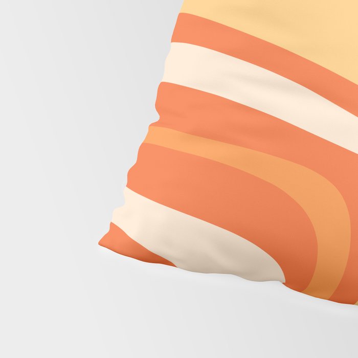 Palm Springs Mid Century Modern Abstract Pattern in Bright Orange Tangerine Tones Pillow Sham Gallery Image 4