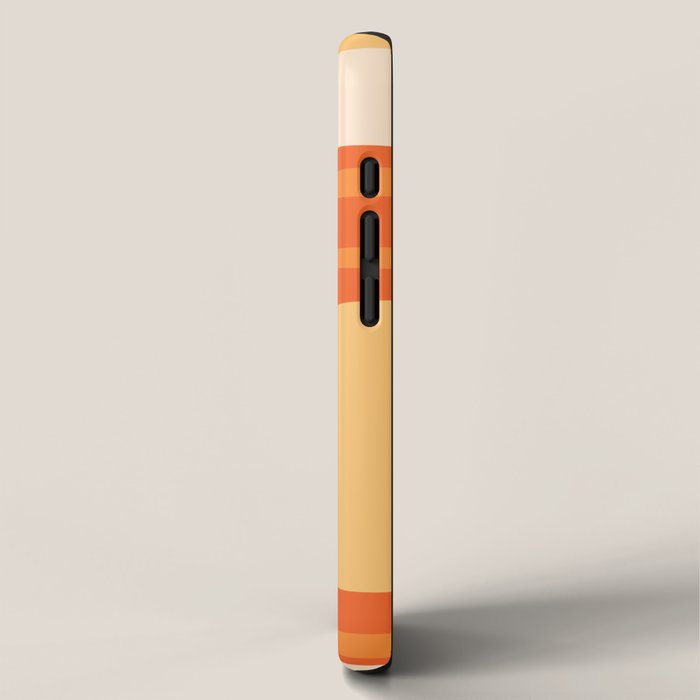 Palm Springs Mid Century Modern Abstract Pattern in Bright Orange Tangerine Tones iPhone Case Gallery Image 2