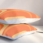 Palm Springs Mid Century Modern Abstract Pattern in Bright Orange Tangerine Tones Pillow Sham Gallery Image 3