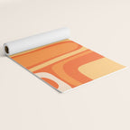 Palm Springs Mid Century Modern Abstract Pattern in Bright Orange Tangerine Tones Yoga Mat Gallery Image 2