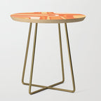 Palm Springs Mid Century Modern Abstract Pattern in Bright Orange Tangerine Tones Side Table Gallery Image 1