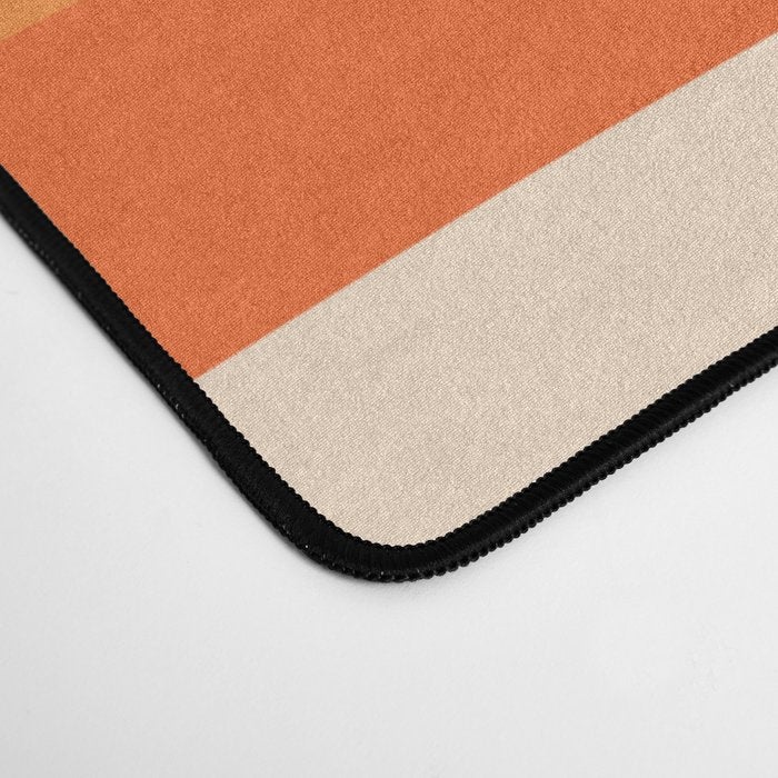 Palm Springs Mid Century Modern Abstract Pattern in Bright Orange Tangerine Tones Desk Mat Gallery Image 4