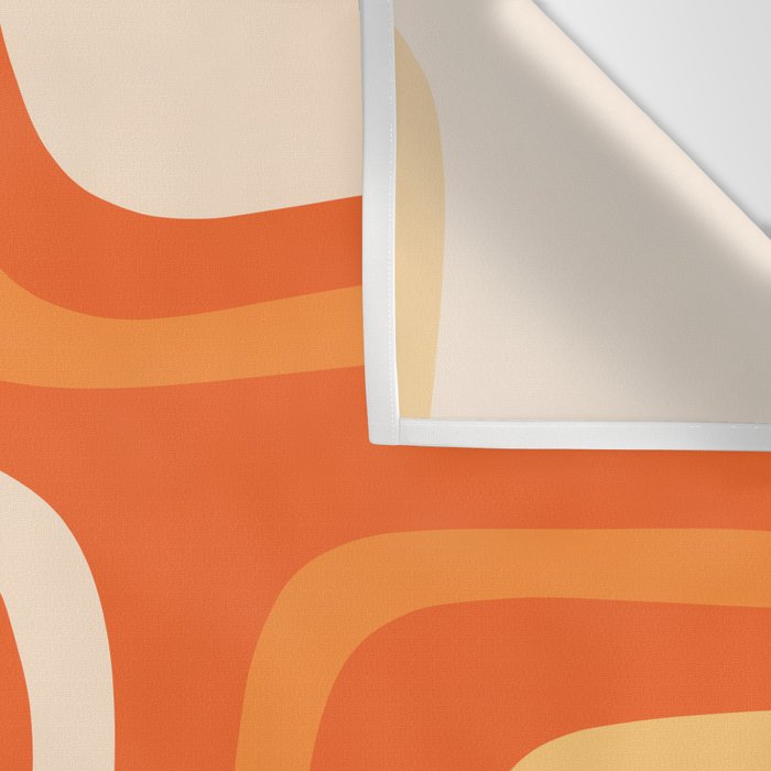 Palm Springs Mid Century Modern Abstract Pattern in Bright Orange Tangerine Tones Wall Tapestry Gallery Image 3