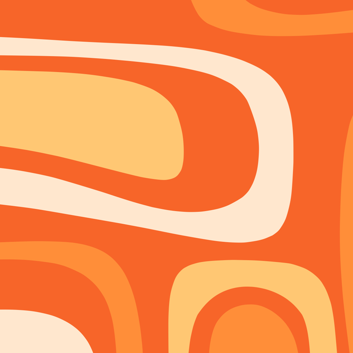 Palm Springs Mid Century Modern Abstract Pattern in Bright Orange Tangerine Tones Coffee Mug Gallery Image 2