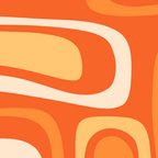 Palm Springs Mid Century Modern Abstract Pattern in Bright Orange Tangerine Tones Coffee Mug Gallery Image 2