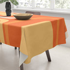 Palm Springs Mid Century Modern Abstract Pattern in Bright Orange Tangerine Tones Tablecloth Gallery Image 3