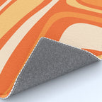Palm Springs Mid Century Modern Abstract Pattern in Bright Orange Tangerine Tones Rug Gallery Image 4