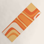 Palm Springs Mid Century Modern Abstract Pattern in Bright Orange Tangerine Tones Yoga Mat Gallery Image 1