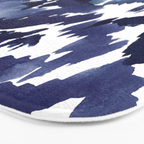 Indigo Blue Ikat Bath Mat Gallery Image 3