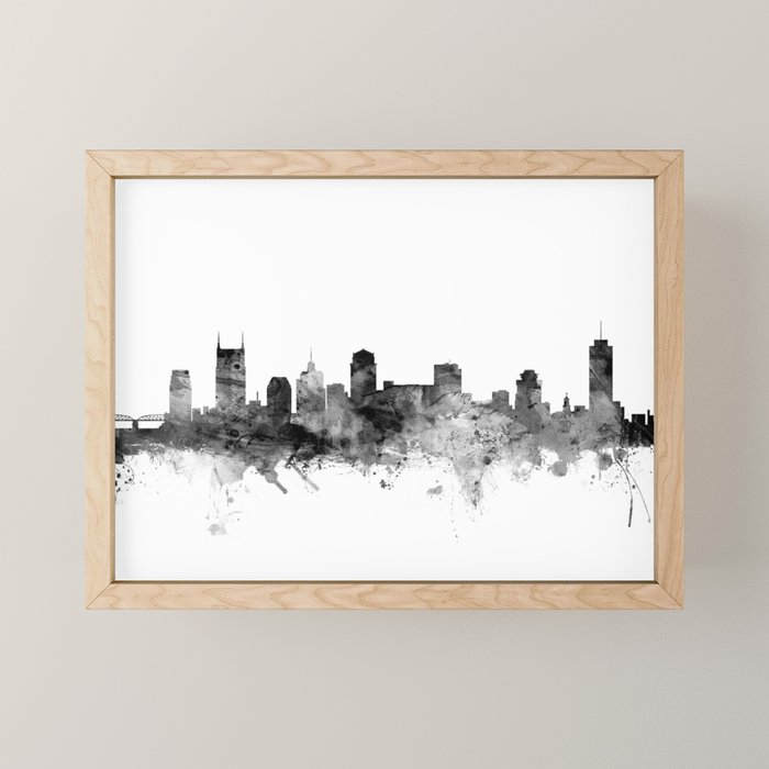 Nashville Tennessee Skyline Mini Art Print Gallery Image 1