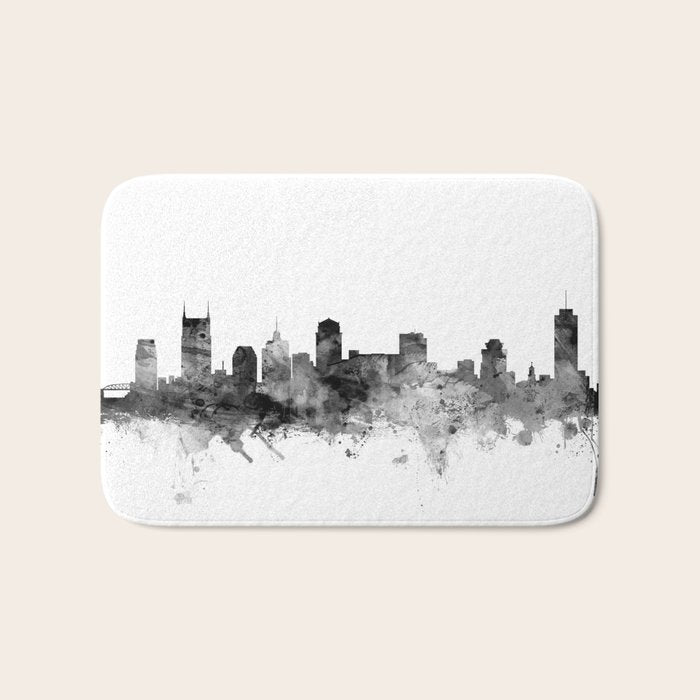 Nashville Tennessee Skyline Bath Mat Gallery Image 1