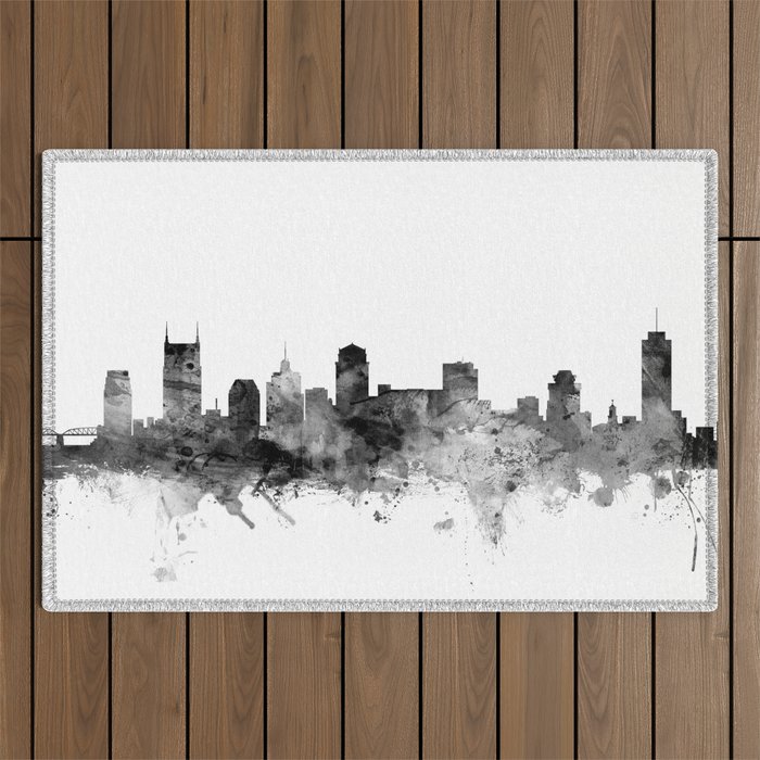 Nashville Tennessee Skyline Outdoor Rug Gallery Image 1