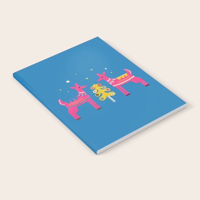 Festive Deers In Hot Pink Notebook Gallery Image 2