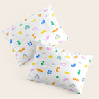 Fun colorful abstract summer shape pattern Pillow Sham Gallery Image 3