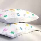 Fun colorful abstract summer shape pattern Pillow Sham Gallery Image 3