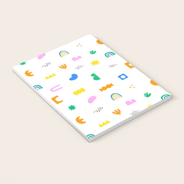Fun colorful abstract summer shape pattern Notebook Gallery Image 3