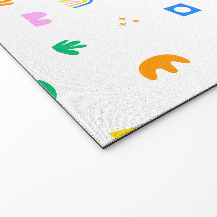 Fun colorful abstract summer shape pattern Welcome Mat Gallery Image 2