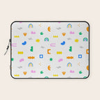 Fun colorful abstract summer shape pattern Laptop Sleeve Gallery Image 1