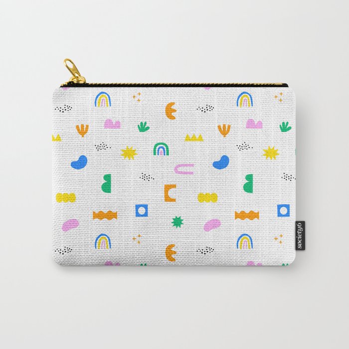 Fun colorful abstract summer shape pattern Carry All Pouch Gallery Image 1