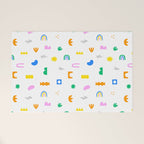 Fun colorful abstract summer shape pattern Welcome Mat Gallery Image 1