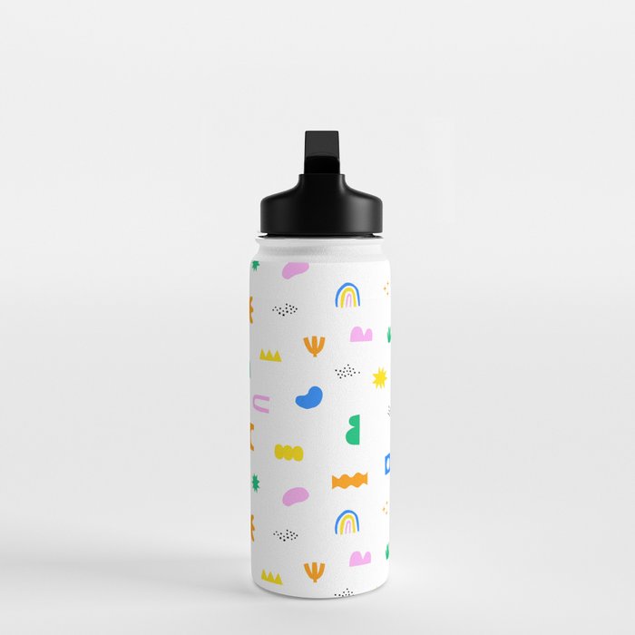 Fun colorful abstract summer shape pattern Water Bottle Gallery Image 3