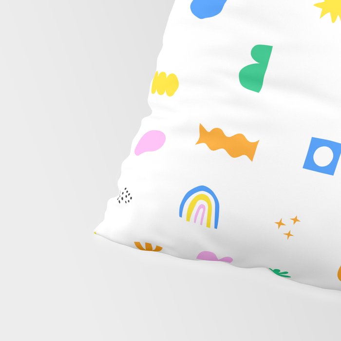 Fun colorful abstract summer shape pattern Pillow Sham Gallery Image 4