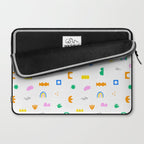 Fun colorful abstract summer shape pattern Laptop Sleeve Gallery Image 2