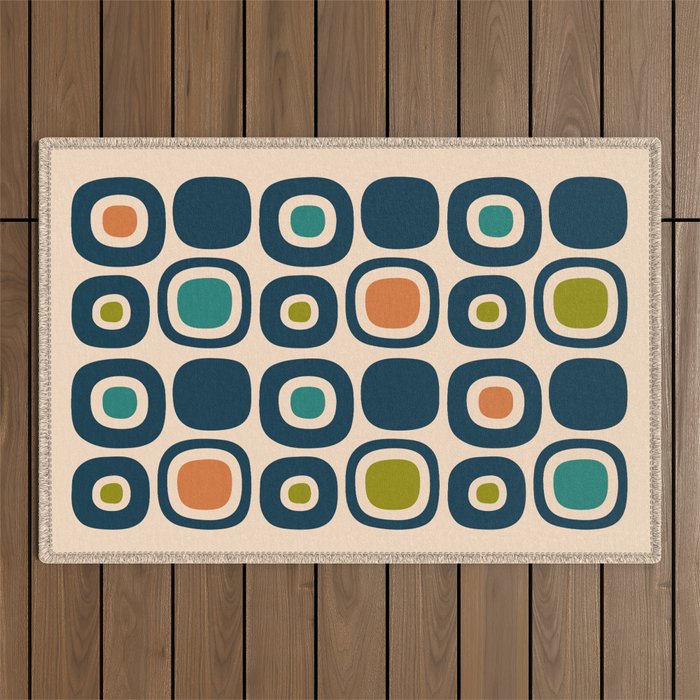 Mid Century Modern Scandinavian Abstract 322 Outdoor Rug Gallery Image 1