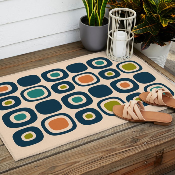 Mid Century Modern Scandinavian Abstract 322 Outdoor Rug Gallery Image 2