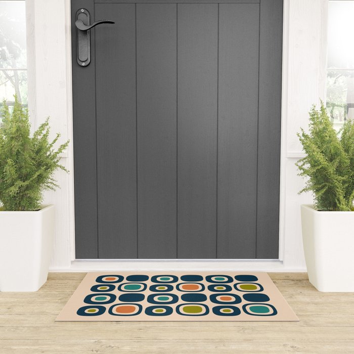 Mid Century Modern Scandinavian Abstract 322 Welcome Mat Gallery Image 3