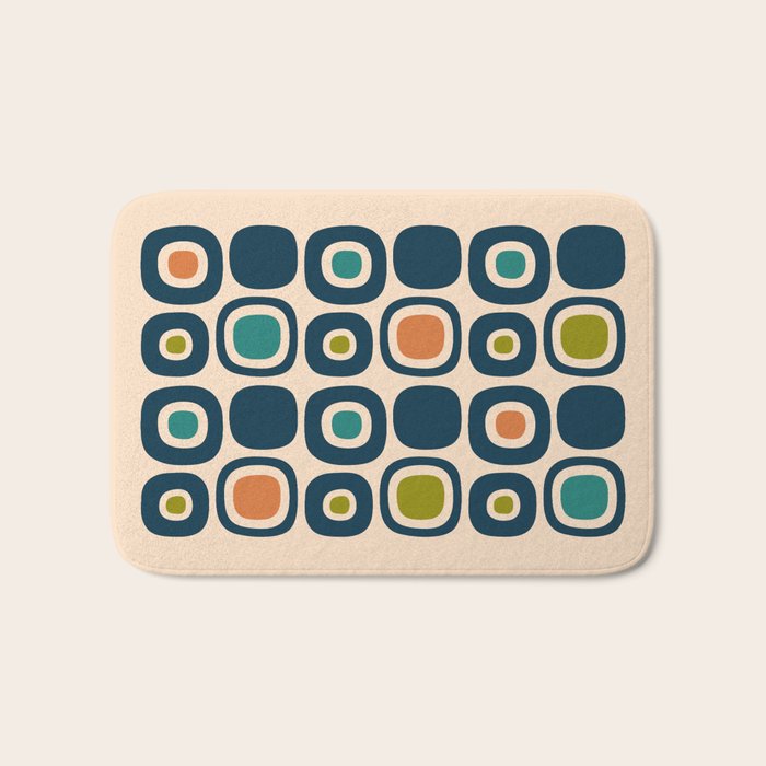 Mid Century Modern Scandinavian Abstract 322 Bath Mat Gallery Image 1