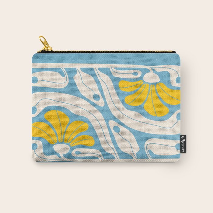 Iceberg & Golden Poppy: Les Fleurs | Flower Market Color Series 03 Carry All Pouch Gallery Image 1