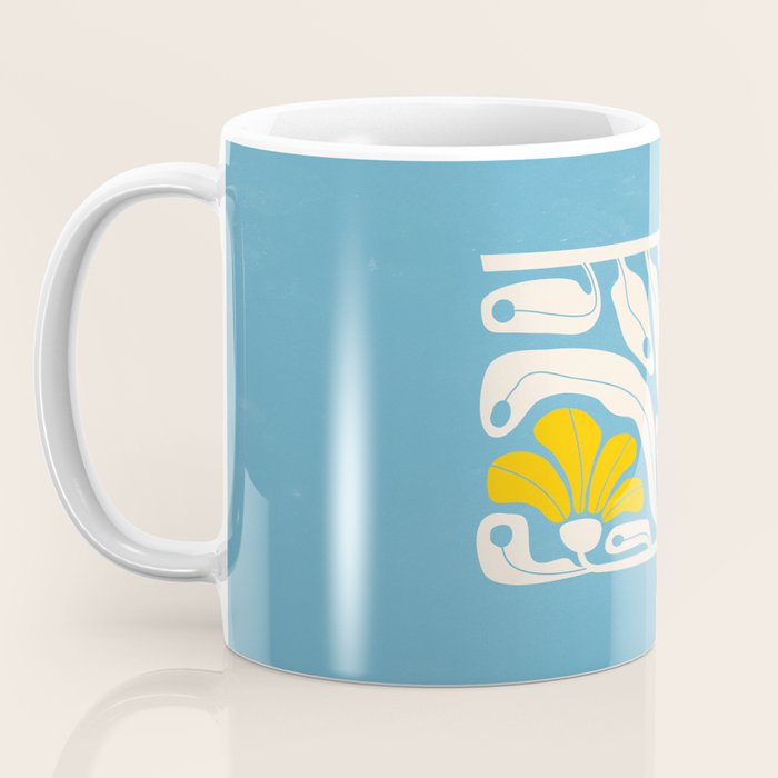 Iceberg & Golden Poppy: Les Fleurs | Flower Market Color Series 03 Coffee Mug Gallery Image 3