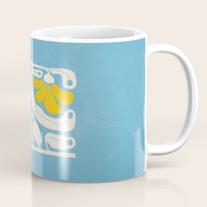 Iceberg & Golden Poppy: Les Fleurs | Flower Market Color Series 03 Coffee Mug Gallery Image 1