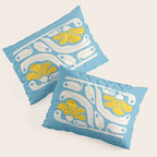 Iceberg & Golden Poppy: Les Fleurs | Flower Market Color Series 03 Pillow Sham Gallery Image 3
