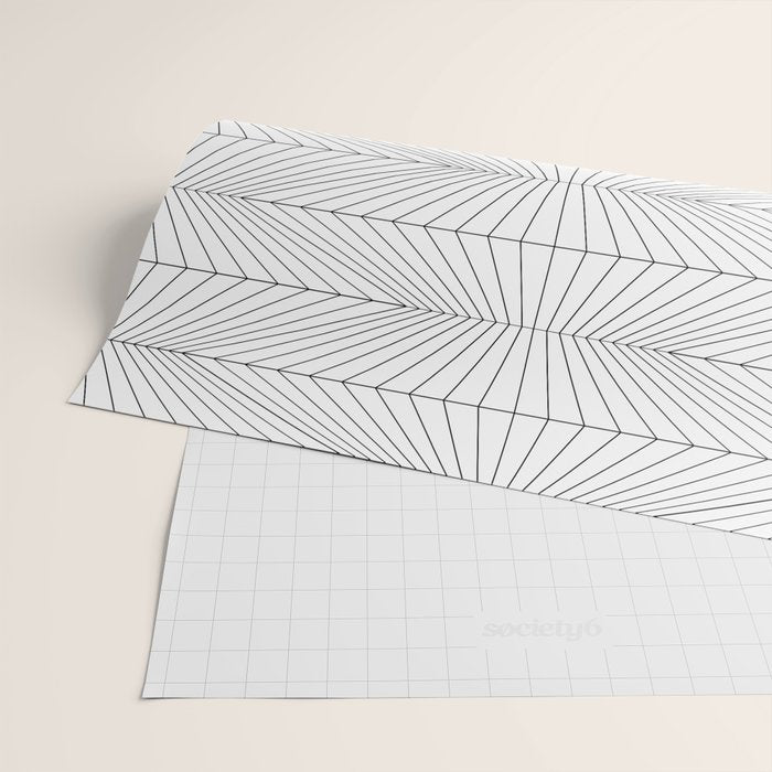 Geometric Angular Lines Pattern XIII Wrapping Paper Gallery Image 2