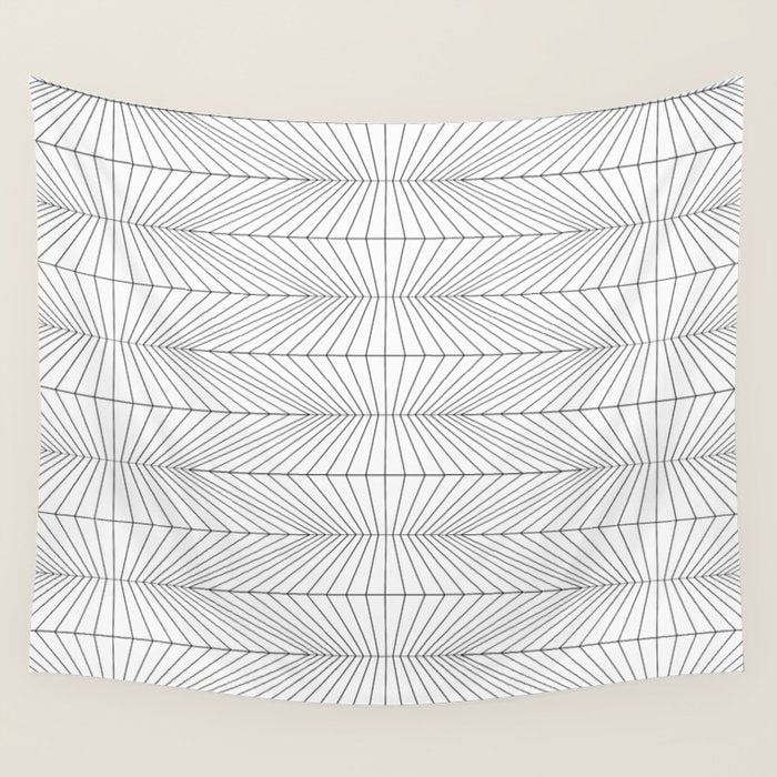 Geometric Angular Lines Pattern XIII Wall Tapestry Gallery Image 4