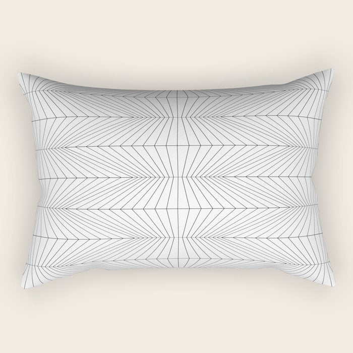 Geometric Angular Lines Pattern XIII Rectangular Pillow Gallery Image 2