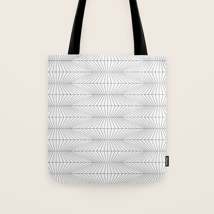 Geometric Angular Lines Pattern XIII Tote Bag Gallery Image 1