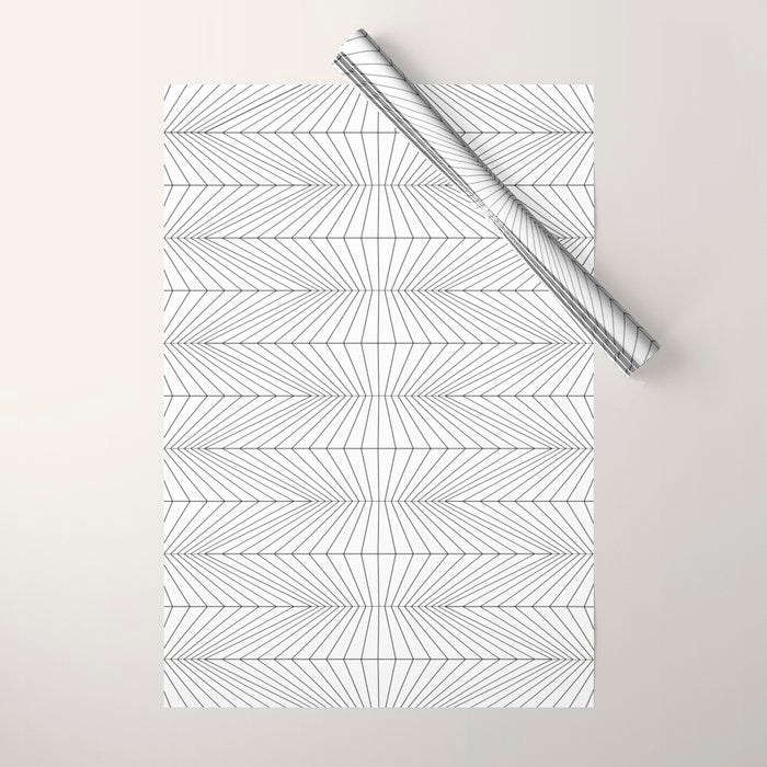 Geometric Angular Lines Pattern XIII Wrapping Paper Gallery Image 1