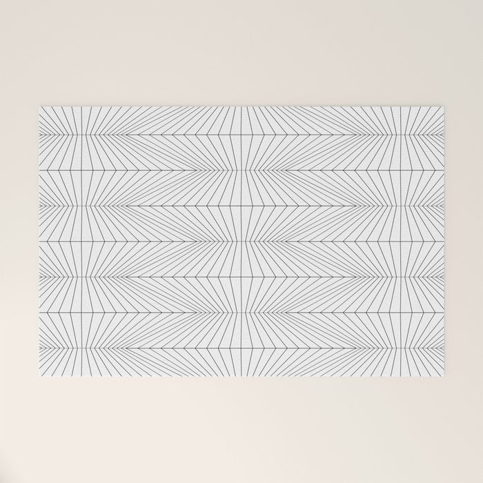 Geometric Angular Lines Pattern XIII Welcome Mat Gallery Image 1