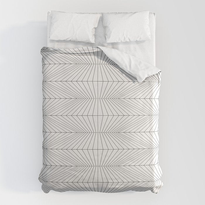 Geometric Angular Lines Pattern XIII Duvet Cover Gallery Image 6