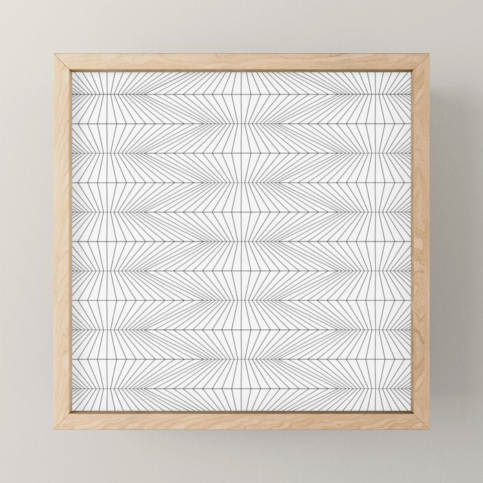 Geometric Angular Lines Pattern XIII Mini Art Print Gallery Image 1