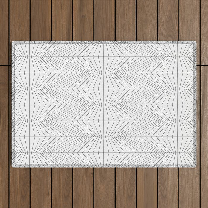 Geometric Angular Lines Pattern XIII Outdoor Rug Gallery Image 1