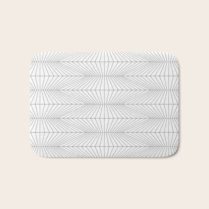 Geometric Angular Lines Pattern XIII Bath Mat Gallery Image 1